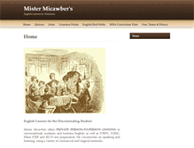 Tablet Screenshot of mistermicawbers.com